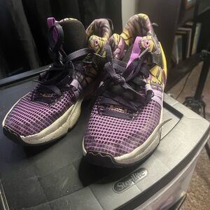 Stylish Purple and Yellow Kids Shoes